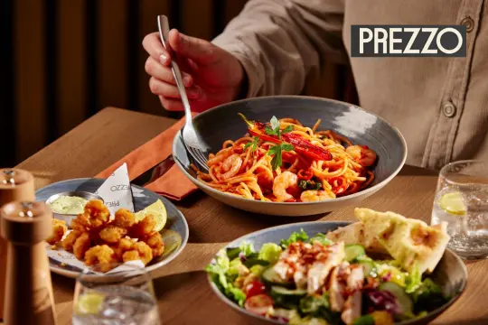 Three Course Meal for Two at Prezzo
